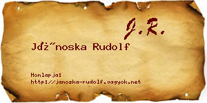 Jánoska Rudolf névjegykártya